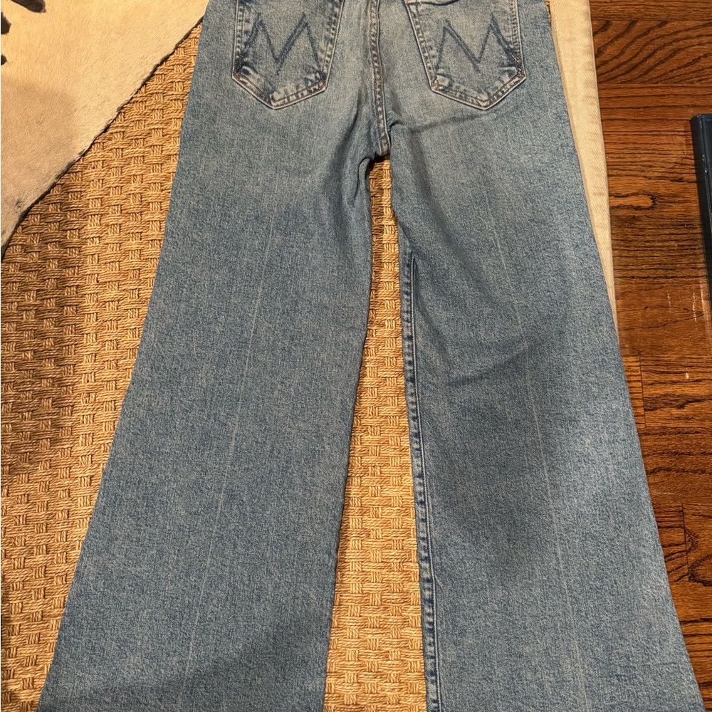MOTHER The Tomcat Roller Light Blue Flare Jeans 27 - Picture 4 of 9